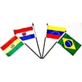thumbnail image 3 of CENTRAL and SOUTH AMERICA WORLD FLAG SET with BASE--20 Polyester 4"x6" Flags, One Flag for Each Country in Latin America Flag Centerpiece, 4x6 Miniature Desk & Table Flags, Small Mini Stick Flags NO, 3 of 7