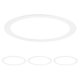 thumbnail image 1 of Uxcell Paquete de 4 Anillos Goof para Luces Empotradas de 3", 3" ID 3.5" OD Anillo de Recorte de Acero Duradero Montaje Flush Blanco Mate, 1 of 6