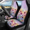thumbnail image 3 of KUIFORTI Wildflower Car Seat Cover 4 PCS ,Car Front Seats and Rear Bench Cove Universal Vehicle Seats Cushion Pad Mat Automotive Interior Protection Accessories, 3 of 7