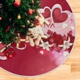 thumbnail image 4 of SKYSONIC Valentine's Day Tree Skirt Home Decoration Large Round Hearts Christmas Tree Skirt for Holiday Party Home Christmas Day Ornaments 47.2 Inch, 4 of 6