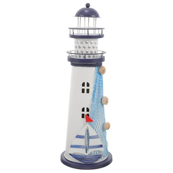 LAMIRO Lighthouse Lamp Decorative Lighthouse Statue Mediterranean Decor Nautical Desk Accessory