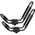 thumbnail image 4 of Kayak Roof Racks for 2 Kayaks - Dual Universal Fit Carriers Include Two Sets of Straps for Cars, Trucks and SUVs - Easy to Mount J-Bar Style Carriers for Kayaks Canoes Paddleboards and Surfboards, 4 of 8