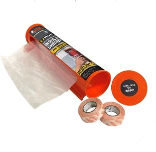 2 Door or Large Window Shrink Wrap Insulation Kits and Tape 84"x36" 