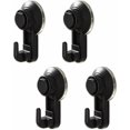 thumbnail image 1 of Juego de 4 ganchos con ventosa al vacío, potente gancho con ventosa sin perforación, ganchos reutilizables impermeables para cocina y baño, máximo 5 kg (negro), 1 of 5