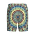 thumbnail image 5 of Naloa Round Mandala1 Men's Short Pajama Pants, Lounge Comfort Shorts with Elasticized Waistband and Side Pockets - Small, 5 of 9