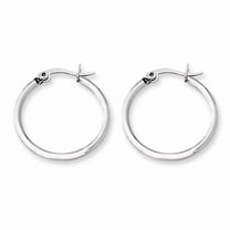 Stainless Steel 22mm Diameter Hoop Earrings