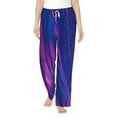 thumbnail image 2 of Lsque Neon Gradient Blue Print Women's Pajama Pants, Lounge Pant - Comfortable Home Wear,Elastic Waistband, Stylish Design-X-Large, 2 of 9