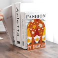 thumbnail image 6 of Naloa Happy Thanksgiving Three Gnomes 2 Pcs Bookend Large Capacity Office Book Ends for Home Office Library School Study Decoration, 6 of 8