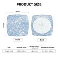 thumbnail image 6 of Gaeub White Bule Glitter Square Chair Seat Covers, Stretch Fitted Printed Chair Seat Cushion Cover for Kitchen, Office - One Size, 6 of 9