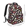 thumbnail image 2 of Haiem Rainbow Flowers Printed School Backpack,Casual Travel Lightweight Backpack,Durable Comfortable Multifunctional Backpack,Laptop Backpack, 2 of 5