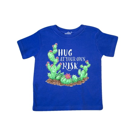 

Inktastic Hug At Your Own Risk Cacti and Succulents Gift Toddler Boy or Toddler Girl T-Shirt