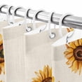 thumbnail image 6 of Shower Curtain 66"W x 72"L Autumn Thanksgiving Pumpkin Sunflower Fabric Shower Curtains Set with Hooks Water Repellent Bathroom Curtains Machine Washable Bathroom Accessories, 6 of 6