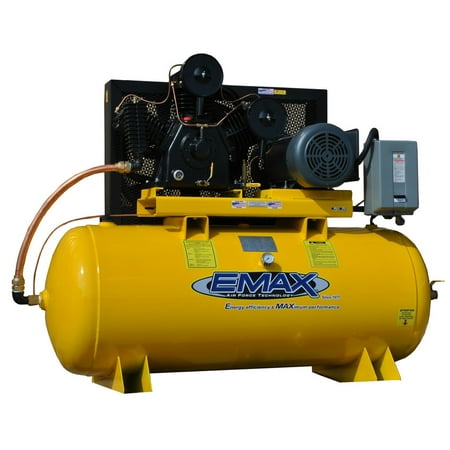 EMAX EP15H120Y3 15 HP 120 Gallon Oil-Lube Hotdog Air Compressor