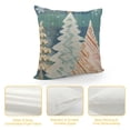 thumbnail image 4 of Shiartex  Christmas Tree Pillow Covers Cyan Blue Green Pine Trees Rustic Style Nature Forest Geometric Print Decorative Throw Pillows Winter Christmas Decor Cushion Case for Home Sofa Bed, 4 of 5