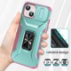 thumbnail image 4 of Funda para GANGXUN iPhone 15 Plus - Soporte metálico, Función magnética, Verde, 4 of 6