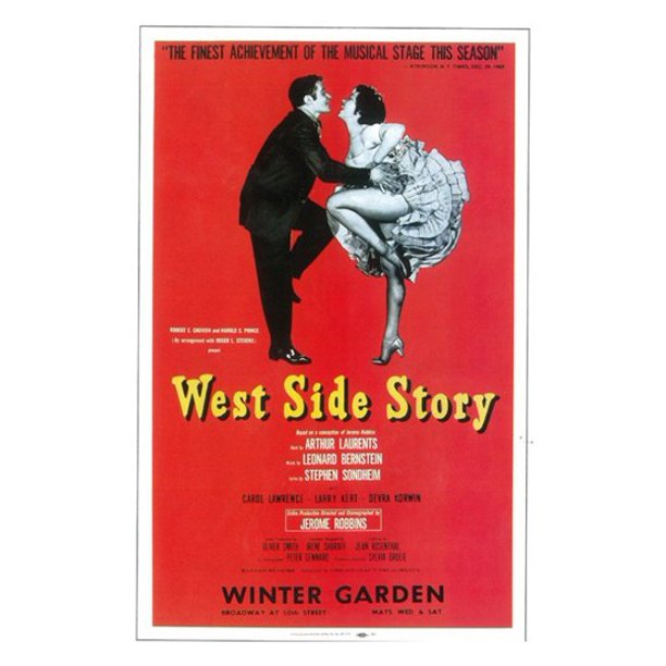 West Side Story (Broadway) Movie Poster (11 x 17) - Walmart.com