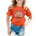 thumbnail image 4 of Zszcpp Summer Top For Teens Girl T Shirts 2025 Boy Letter Print Round Neck Loose Short Sleeve T-Shirt Back To School Casual Blouses Girls Tops, 4 of 4