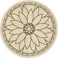 thumbnail image 1 of Ahgly Company Machine Washable Indoor Round Transitional Moccasin Beige Area Rugs, 6' Round, 1 of 7