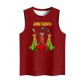 thumbnail image 4 of Womens Tank Tops Plus Size under $5 Sleeveless Round Neck Casual Tank Wine M, 4 of 4
