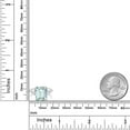 thumbnail image 3 of Gem Stone King 5.73 Cttw 3-Stone Ring with Sky Blue Simulated Aquamarine and White Moissanite | Emerald Cut 14X10MM and 3.5MM Trillion | Gemstone Birthstone (Size 5), 3 of 3