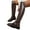 Brown, variant on Pandaie Women Over The Knee Boots Chunky Heel Low Block Heel Tall Boot Fashion Stretch Sexy Motorcycle Fall Winter Riding Shoes Black 6