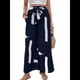 thumbnail image 2 of Pantalones para Mujer, Estampado Bohemio, Pierna , Cintura Alta, Holgados, con Cordón y Bolsillos, Informales, Verano 2025. Azul Marino S, 2 of 9