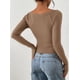 thumbnail image 5 of Camisas de Manga Larga PRETTYGARDEN para Mujer Otoño 2025 Khaki, 5 of 8