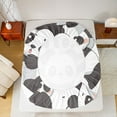 thumbnail image 5 of jejeloiu Kawaii Cute Panda Queen Sheet Sets,Wild Zoo Animal Flat Sheet,White Black Queen Fitted Sheet For Kids,Breathable Home Decor,4pcs, 5 of 7