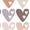 Hearts with Mini Heart, variant on REGALWOVEN 64pcs Heart Shape Wall Stickers for Bedroom Living Room Decoration Girls Room Nursery Room Solid Hearts 11.8" x 8.9"