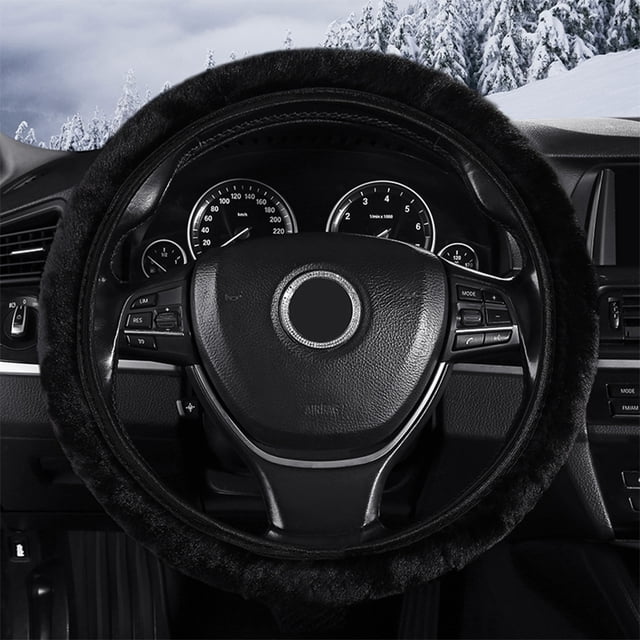 Stretchable, Grip, Steering Wheel Cover, Soft Warm Non-Slip Protector, Universal 14-15 Inch, 1-Pack