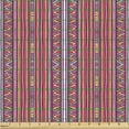 thumbnail image 2 of Ambesonne Folk Fabric by the Yard Upholstery, Ethnic Retro Geometric Pattern, 5 Yards, Multicolor, 2 of 5