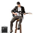 Black Electric Guitar Full Size with 10W Amp, Case and Accessories Pack