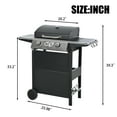 thumbnail image 4 of CZBZ Propane Gas Grill 3 Burner Barbecue Grill, Stainless Steel 26,000 BTU Patio Garden Barbecue Grill with Two Shelves, Lid, Wheels and Bottle Opener for Outdoor Patio Backyard Camping and Parties, 4 of 6