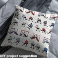 thumbnail image 2 of jejeloiu Ice Hockey Lover Fabric by the Yard 2 Yards,Sport Theme Room Decor Fabric by the Yard,Red Blue White Game Fabric for Sewing For Boys,Ultra Soft Bedroom Decorative, 2 of 6