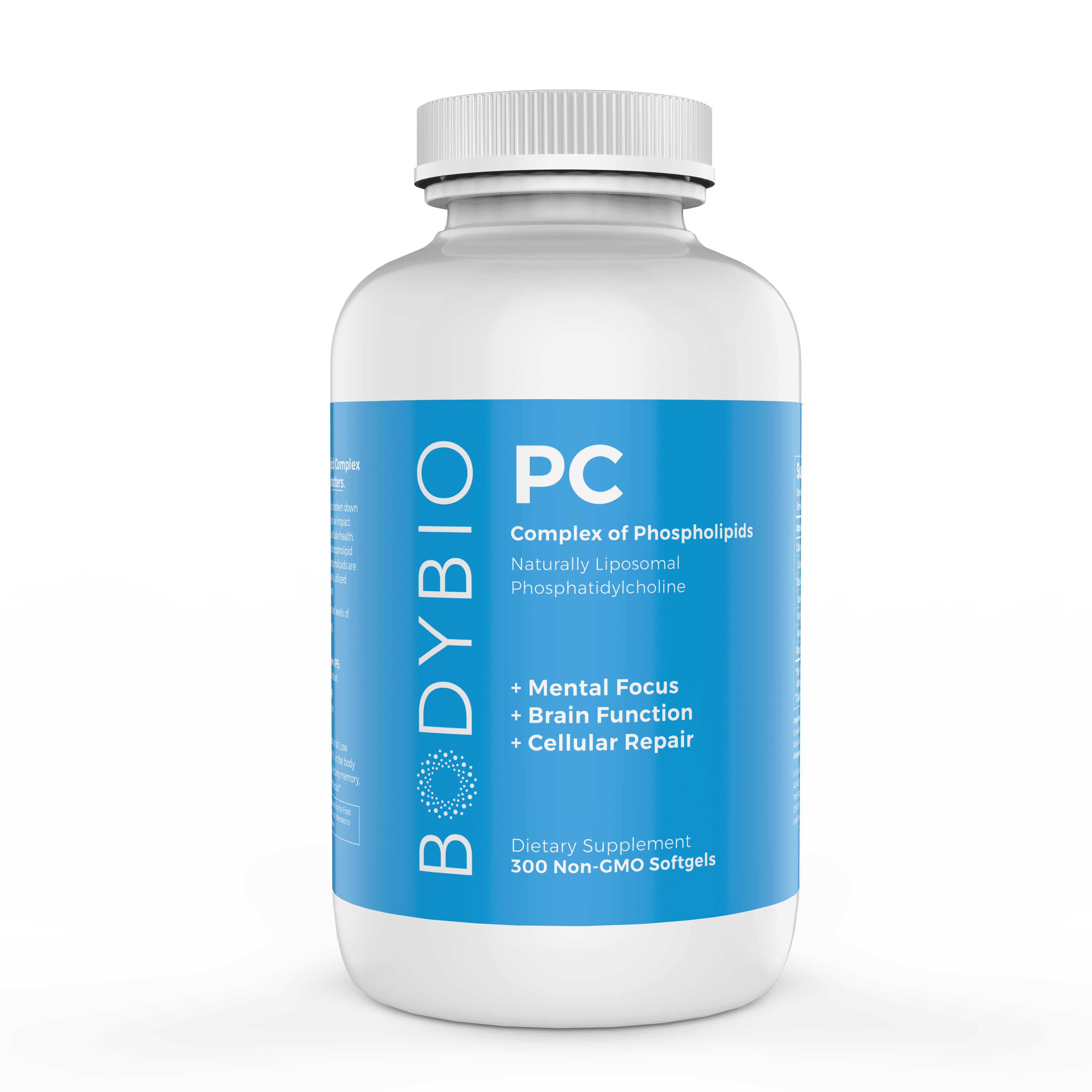 BodyBio - PC Brain Supplement 300 Phosphatidylcholine Softgels ...