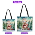 thumbnail image 5 of Merry Christmas Santa Reindeer Antlers Pomeranian Sleigh Xmas Winter Holiday All Over Print 3D Canvas Tote Bag Pom Dog Lover Gifts Reusable Handbag - 00023, 5 of 5
