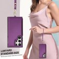 thumbnail image 3 of Wallet Case for Samsung Galaxy S23 Ultra, with Crossbody Shoulder Strap & Hand Wrist Cards Holder Zipper Pocket Stand Feature Protective Shockpoof Phone Case for Samsung Galaxy S23 Ultra,Darkpurple, 3 of 7