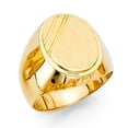 thumbnail image 1 of Solid 14k Yellow Gold Mens Engravable Signet Ring Size 9.5, 1 of 2