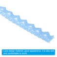 thumbnail image 4 of Uxcell Lace Ribbon Self-Adhesive Lace Tape, 4 Rolls Cotton Sticker for Detailing Accent Wall Decor Art, Sky Blue, 4 of 5