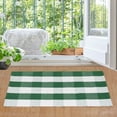 thumbnail image 6 of PiccoCasa Cotton Plaid Area Rug Checkered Rug for Porch, Green White 35"x24", 6 of 7