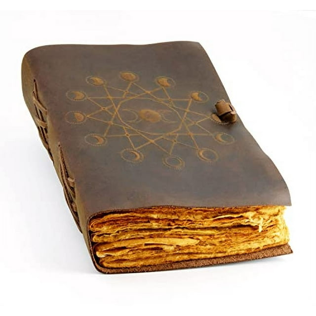 Diario cuero mujer (5x7), Libro fases lunares vintage para Libro Sombras, Diario Grimoire, Cuaderno y Sketchbook cuero, Diario sueños encuadernado, Diarios hombres, Cuadernos antiguos