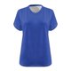 thumbnail image 3 of Hecho para Más Camisa Mujeres de Cuello en V de Gran Tamaño de Manga Corta Top Sólido, Base de Verano Deportivo Tee para el Uso Diario Y Casual Del Hogar, Bastidor de Imitación Ligero, 3 of 4