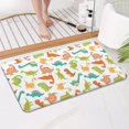 thumbnail image 4 of White Cartoon Colorful Dinosaurs Pattern Bathroom Rugs Mat,Non Slip Microfiber Bathroom Rug,Rubber Backing,Soft Bathroom Mats for Bathroom Floor,Tub and Shower,17x30in(43x75cm), 4 of 5