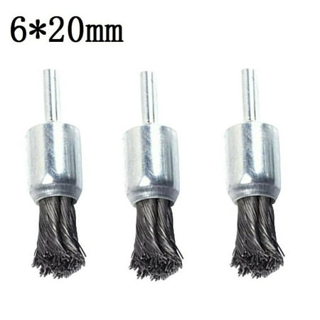 

3pcs Steel Knot Wire End Brush Rust Paint Removal Tools For Die Grinder 6*20mm