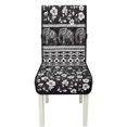 thumbnail image 7 of TSOVTHRID Aztec Elephant Floral Black Print Quilted Seat Cushion Covers for Kitchen Stretchy Chair Cushion Slipcovers Practical Armless Chair Covers with Detachable Strap, Set of 1, 7 of 7