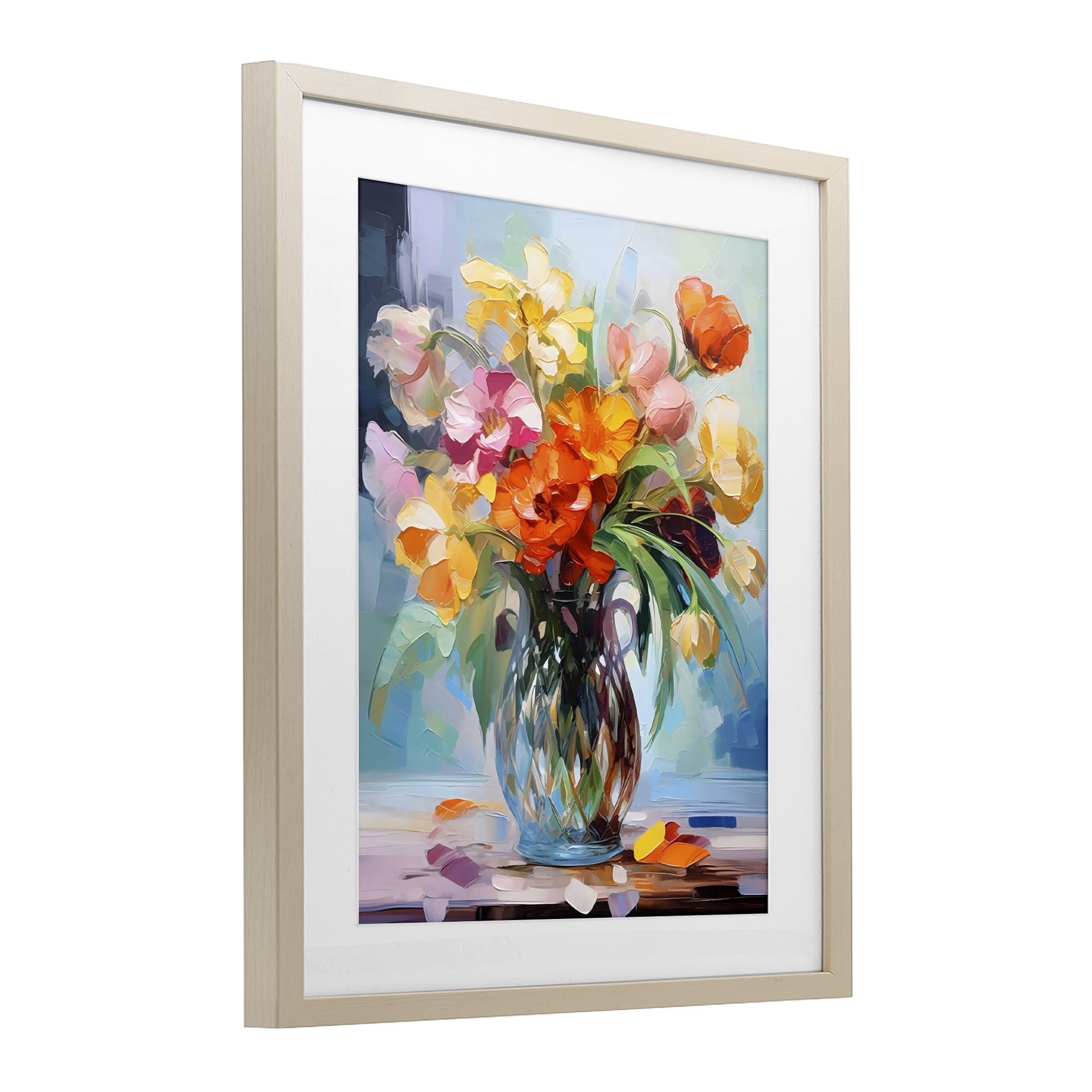 Stupell Industries Dreamy Bouquet of Vibrant Blooms Birch Framed Print Under Glass, design by Creative Studio