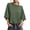 Green, variant on Womens Pullover Sweaters 3/4 Sleeve Oversized Cropped Sweaters Casual Crewneck Knit Tops