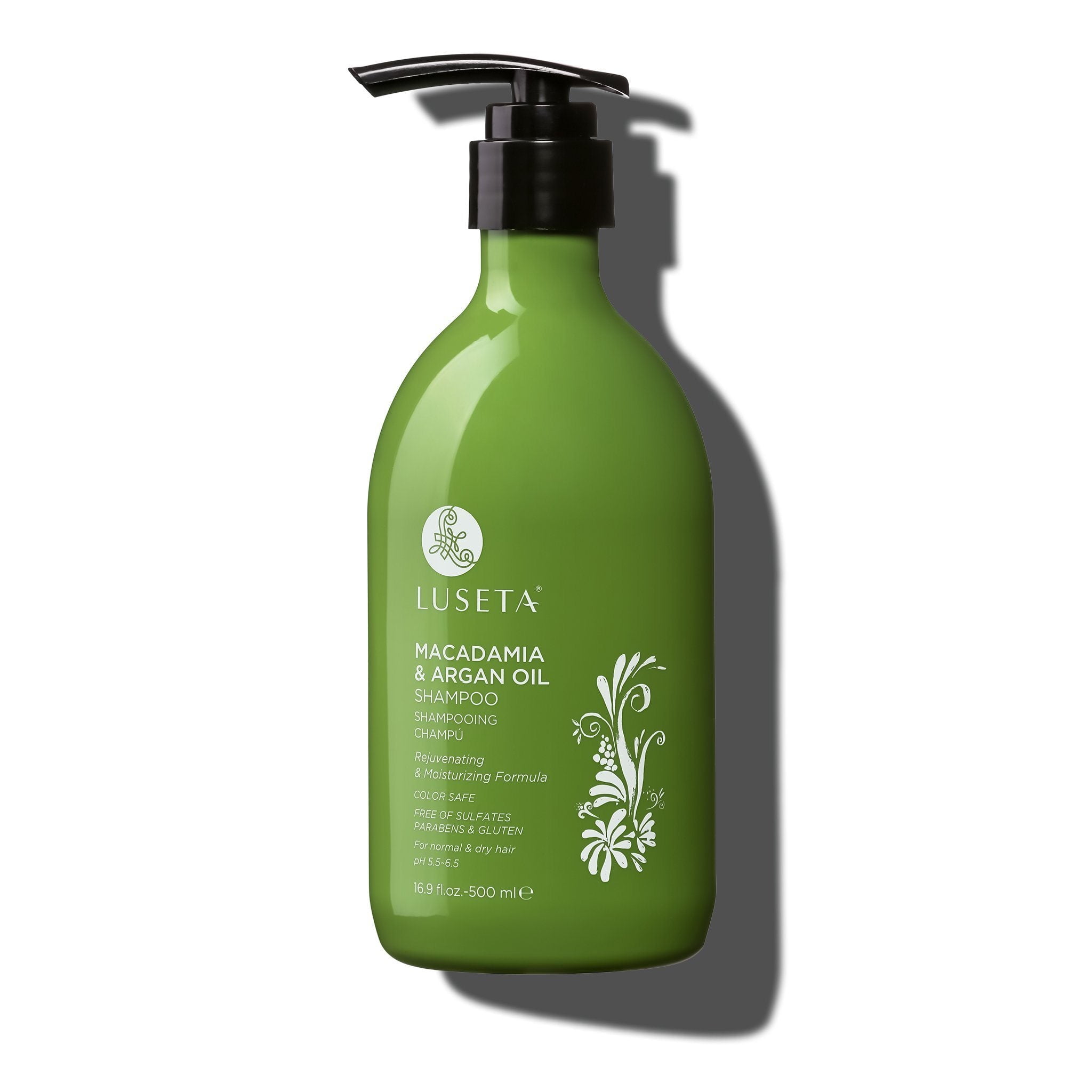 Luseta Macadamia &amp; Argan Oil Rejuvenating &amp; Moisturizing Shampoo for Normal &amp; Dry Hair - Sulfate Free Paraben Free Color Safe