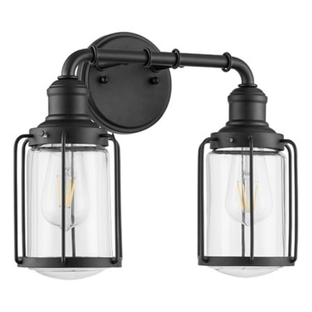 Prominence Home Lincoln Woods Two Light Vanity in Matte Black