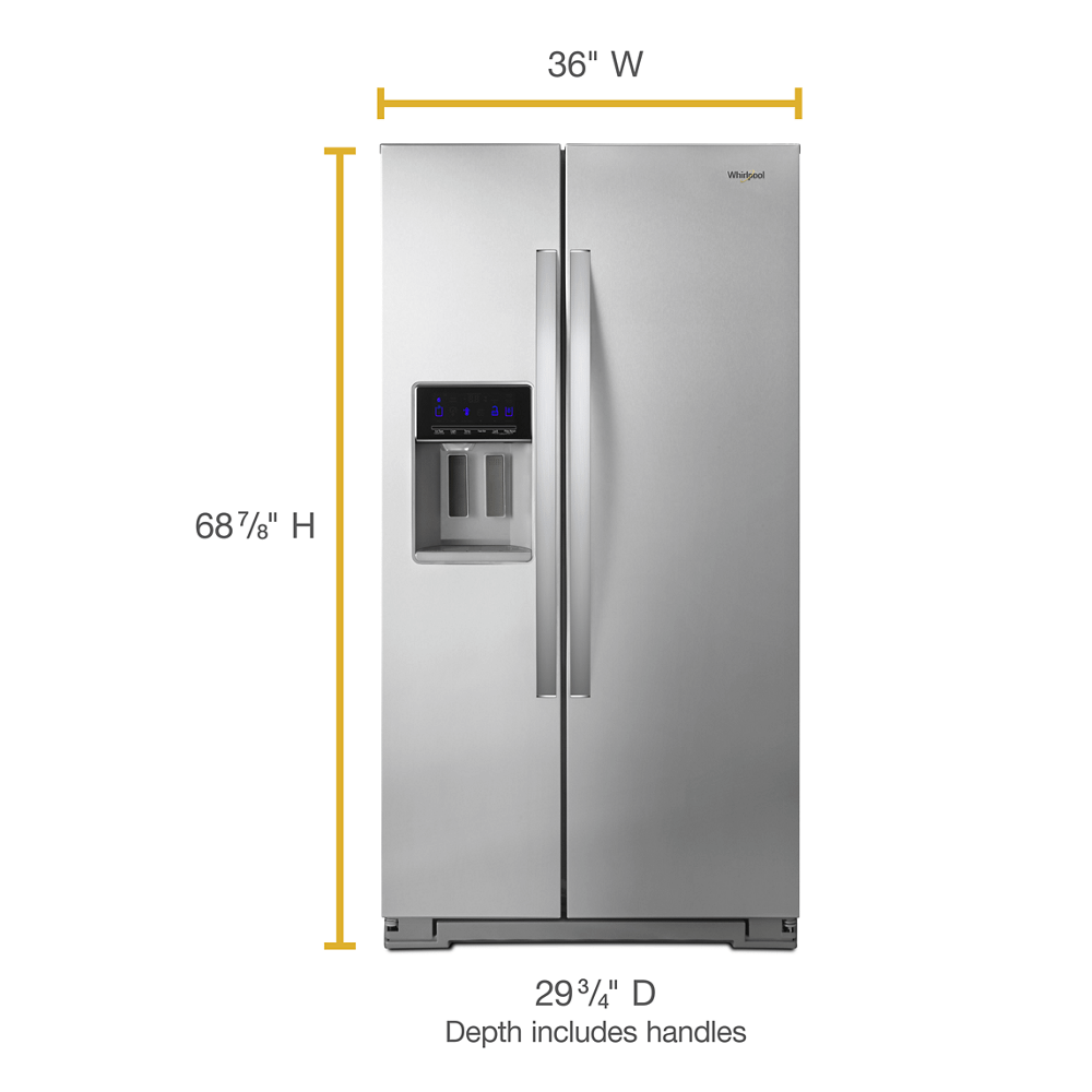Whirlpool Wrs571cih 36" Wide 20.5 Cu. Ft Capacity Counter Depth Side By Side Refrigerator - image 5 of 5